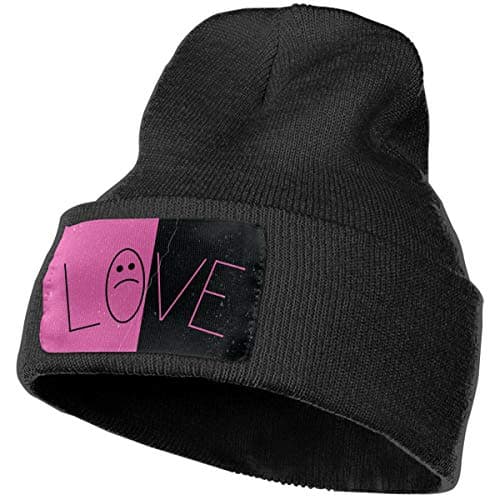 Lil Peep Cuffed Plain Skull Knit Hat Cap - Warm, Stretchy & Soft Winter Beanie Hats for Men & Women