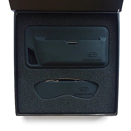 SOS Glasses Emergency Reading Glasses with iPhone 6,7 / Android Phone Case Plus Ultra-Soft Mobile Pouch, +2.50 Strength