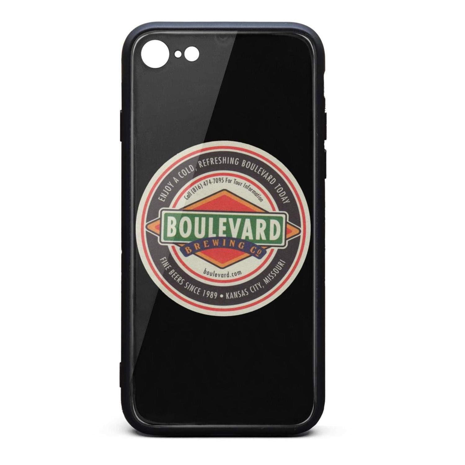 for iPhone 7/8 Case Big Boulevard-Brewery-Logo- Slim TPU Rubber Frame Hard PC Back Shell