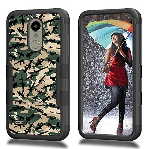 LG [ARISTO 2] Case, CASECREATOR[TM] For LG [Aristo 2] X210/[ Tribute Dynasty] SP200/ [K8 (2018)] ()~NATURAL TUFF Hybrid Case BB-Weapons Camo Pattern