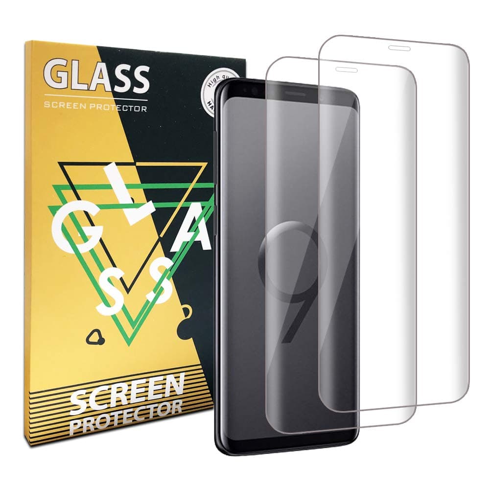 for Galaxy S9 Plus Screen Protector,Galaxy S9 Plus Tempered Glass Screen Protector,[2-Pack][Full Coverage] [Easy Bubble-Free Installation][Anti-Scratch] Compatible with Samsung Galaxy S9 Plus