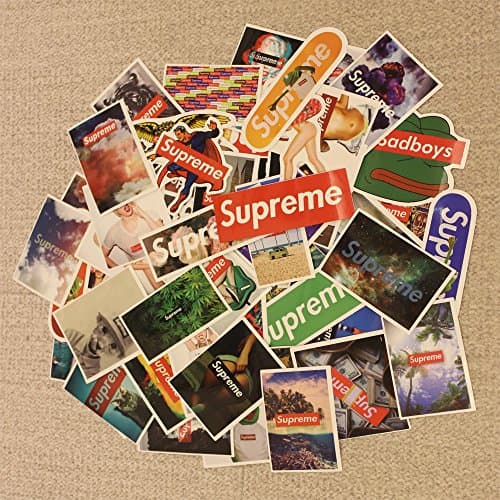 60pcs supreme sticker Skateboard Decal Sticker Notebook Trolley Case Backpack Table PVC Car Stickers