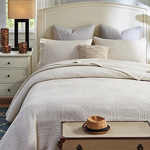 MEIQB Four Seasons General bed sheet quilt sheets double deck full set of European and American Rome customs cotton 100% bedding (white, 7991 inch)