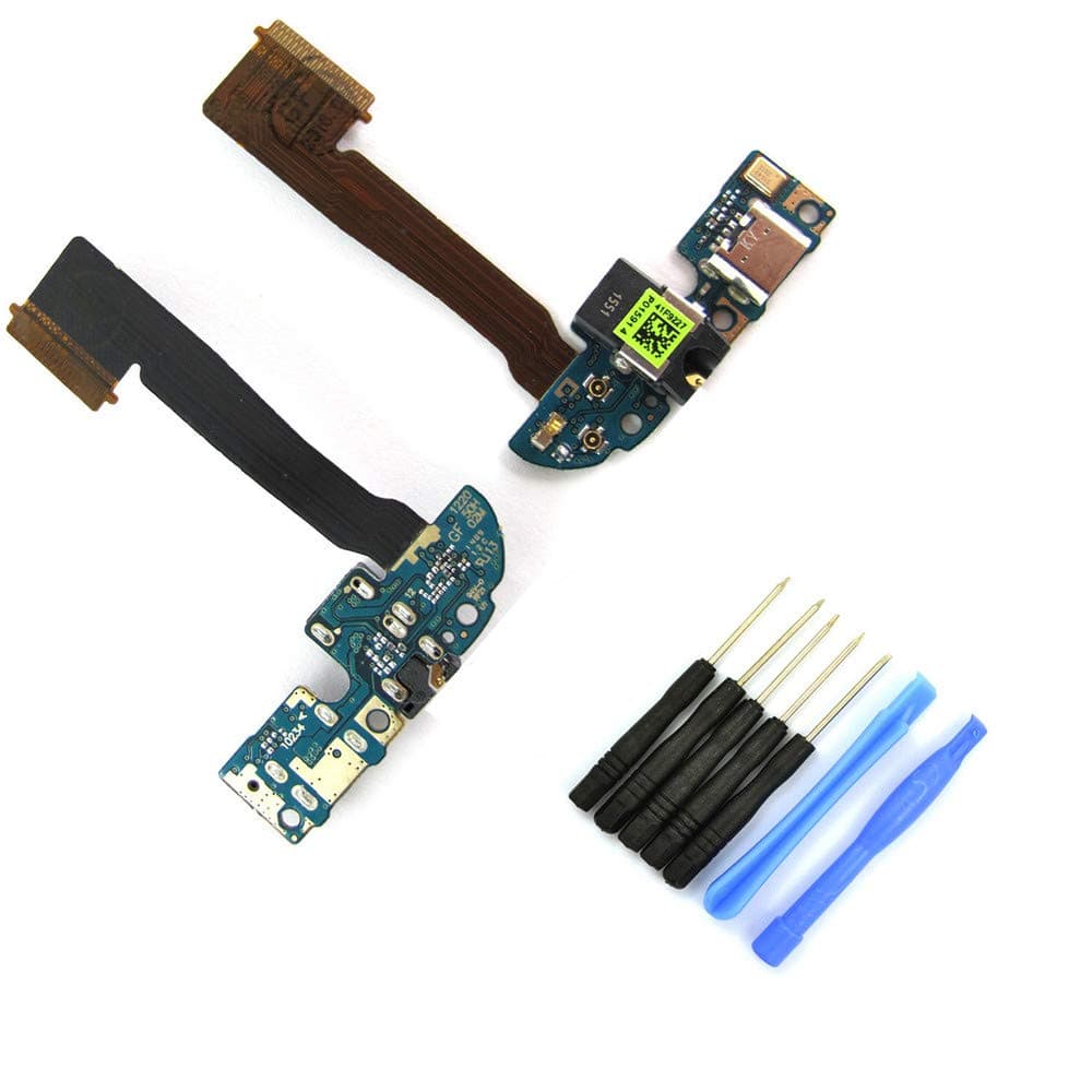 Foir Headphone Audio Jack Charging USB Dock Port Flex Cable for HTC One M8 32GB+Tools
