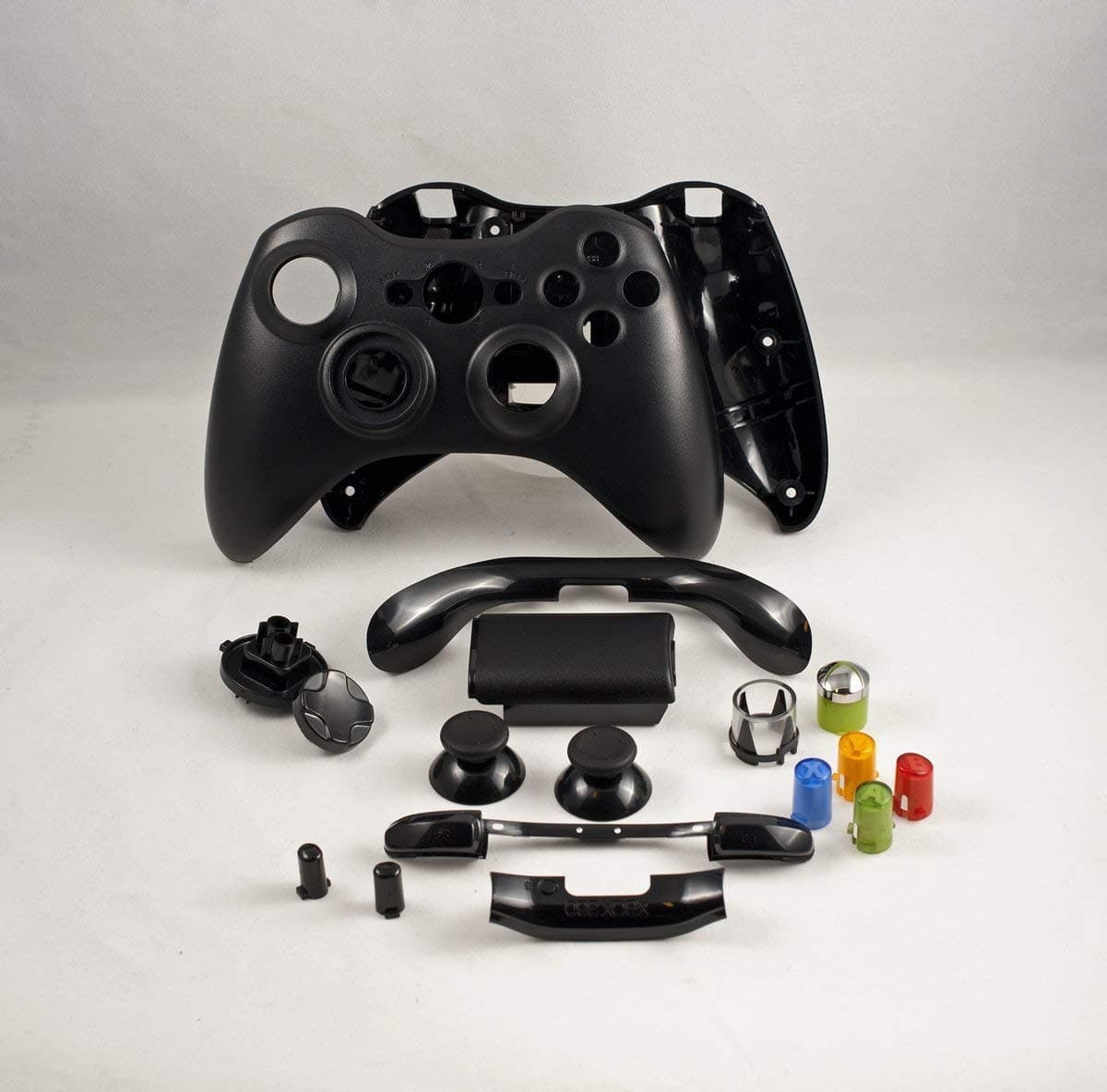 Black Xbox 360 Controller Shell Housing (thumbsticks, d-pad, buttons, ect)