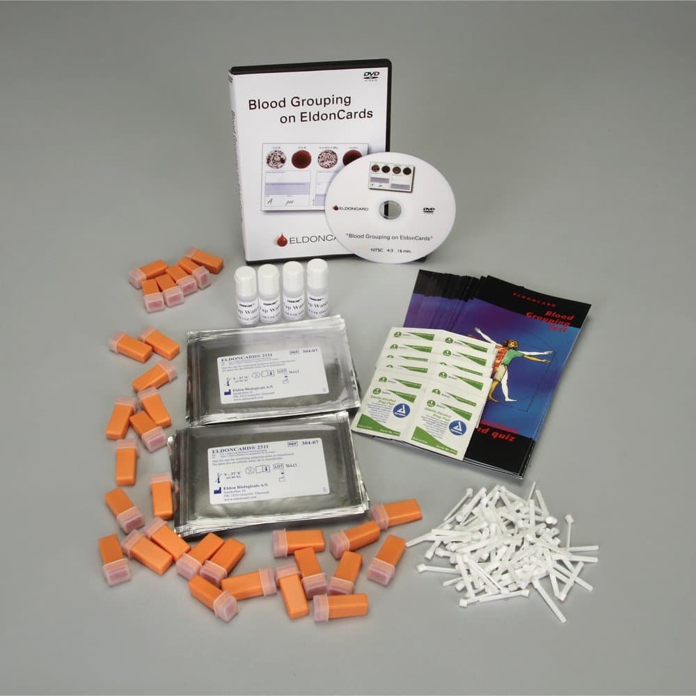 ABO/Rh Eldoncard Kit for 25 Students