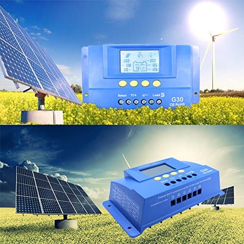 PowMr 30 amp 60amp 80amp Solar Charge Controller 12V 720W to 24V 1080W input dual USB solar charger with backlight LCD display (G30A)