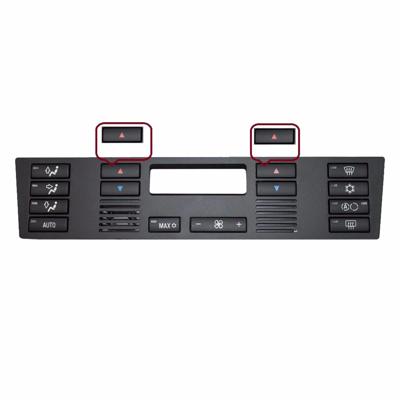 BDP88-5FBA 2 Pieces Heater Climate Control Air Conditioning Switch Button Cover #5 For BMW 5 Series