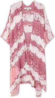 Moss Rose Women's Beach Cover up Swimsuit Kimono Cardigan with Bohemian Floral Print