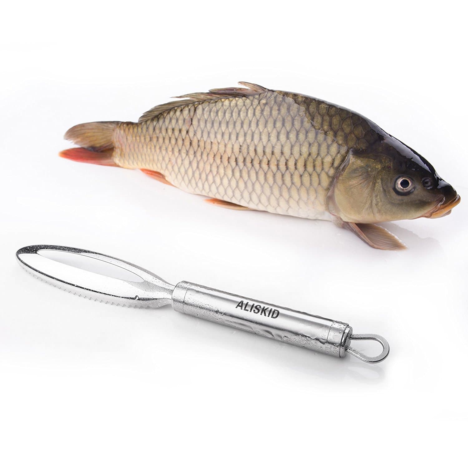 ALISKID Fish Scale Scraper 304 Stainless Steel Fish Scale Scraper Remover Peeler - Fish Scale Brush Fast Cleaner Brush