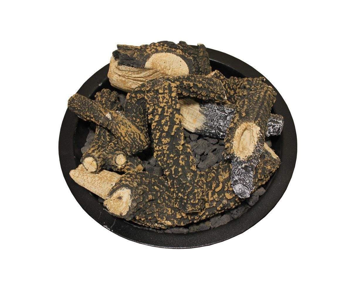 Firegear Beach Fire Refractory Log Set for Outdoor Fire Features (L-BF), 8-Piece Set