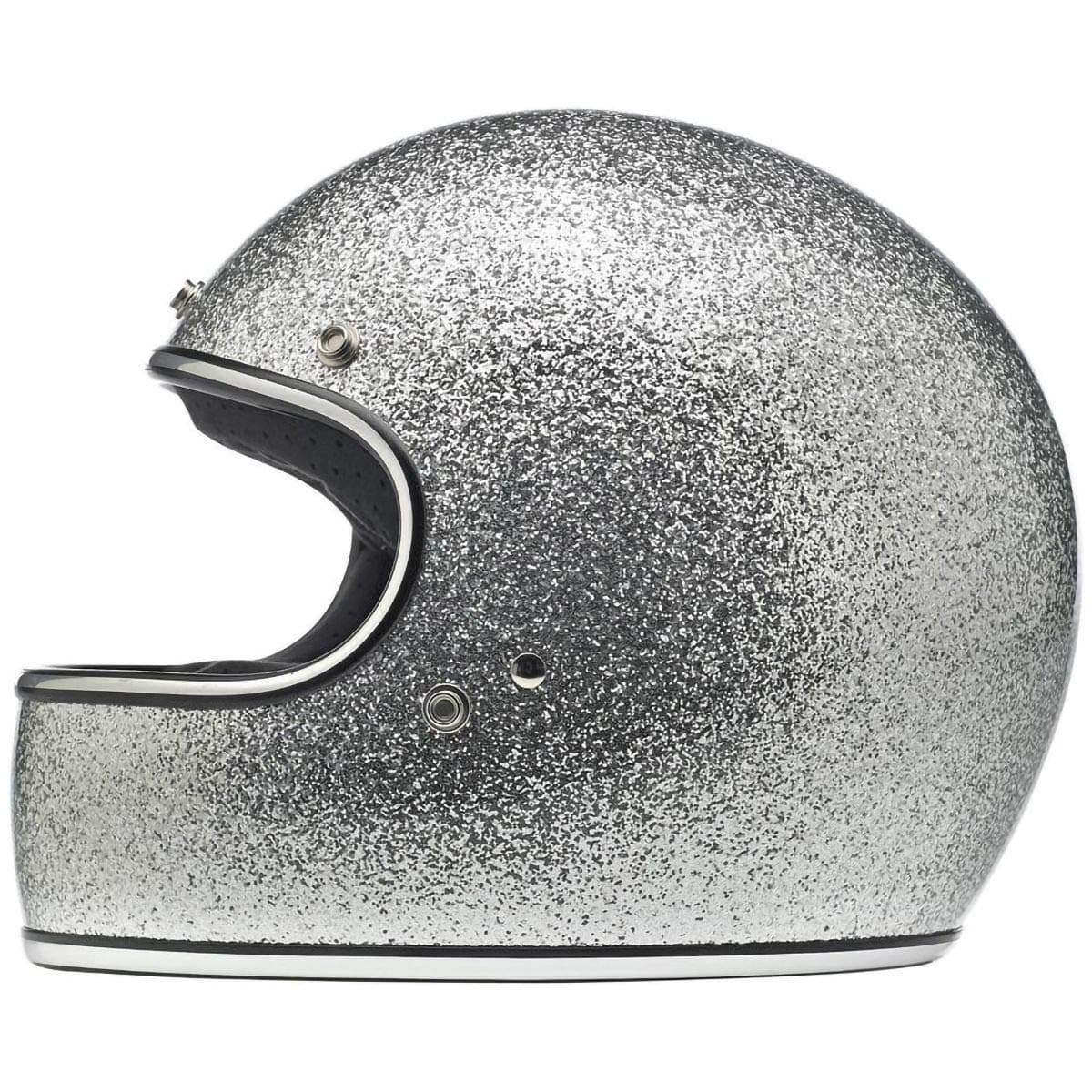Biltwell Gringo Helmet (Medium/DOT/ECE) (Brite Silver Mega Flake) -1002-405-103