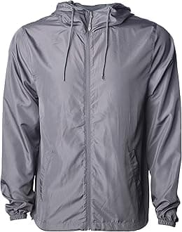 Global Blank Men’s Lightweight Windbreaker Winter Jacket Water Resistant Shell