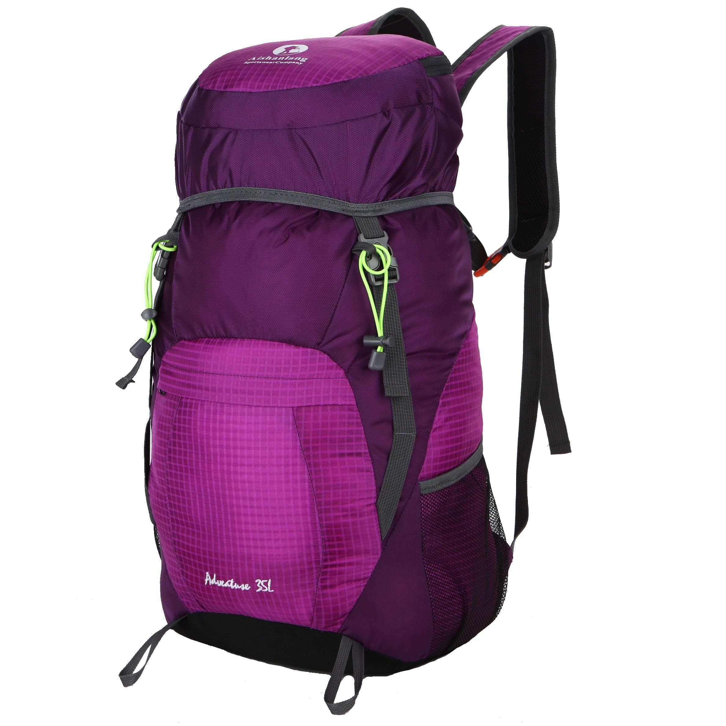 Luisport Foldable Hiking Backpack Packable Backpack Durable and Waterproof Hike Backpack for Women and Men (B-Purple)