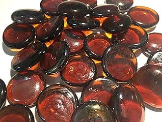 Mezzaluna Gifts Glass Decorative Pebble Beads - Aquariums Floral Candle Displays Wedding Christmas Crafts (BROWN)