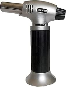 Butane Butane Refillable, Adjustable Flame, Safety Lock For Baking, Bbq, Creme Brulee, Heat Shrinking Tubing(Butane Not Included), Black, Bs-400