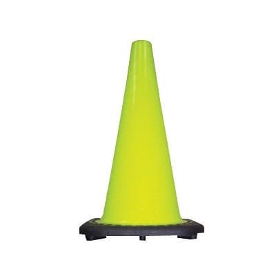 28" Lime PVC Traffic Cone With Black Base