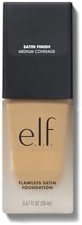 e.l.f. Flawless Finish Foundation, Improves Uneven Skin Tone, Lightweight, Medium Coverage & Semi-Matte, Vegan & Cruelty-Free, Buff, 0.68 Fl Oz (20mL)