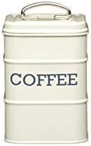 KitchenCraft Living Nostalgia Coffee Storage Canister, 11 x 17 cm - Antique Cream