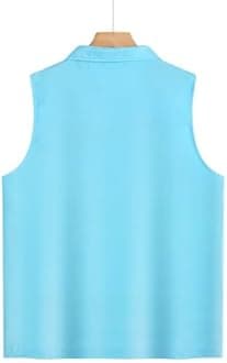 Mens Outdoor Vest Jacket Light Softshell Zip Outerwear Fishing Travel Work Safari Utility Cargo Vests for Hiking Golf