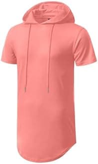 Aiyino Men's S-5X Short Sleeve Fashion Athletic Hoodies Sport Sweatshirt Hip Hop Pullover