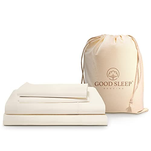 King Size Sheets Deep Pocket Set - 4 Pc, 100% Egyptian Cotton Sheets, 1000 TC Luxury Sheet Set, Fits Upto 16", "Soft Hotel Style King Bed Sheets with Pillow Covers - Ivory