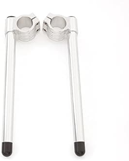 55mm 7/8" Motorcycle Aluminum CNC Regular Fork Tube Clip On Handlebar Replaceable Compatible with Universal Bike Cafe Racer