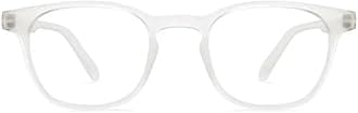 HUSTLR Lenskart | Zero Power Bluecut & Antiglare Computer Eyeglasses | Full Rim Square Shape | As Seen On Shark Tank | For Men & Women | Medium | LB E14058-W