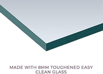 Render Bathroom Shower Side Panel Glass Cubicle Shower Enclosure Chrome, 800mm