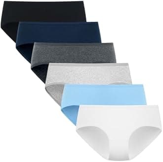 POPKOK Teen Girls Underwear Cotton Brief Panties 6 pack