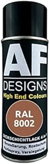 Alex Flittner Designs Rust Protection Paint 4-in-1 RAL 8002 Signal Brown Metal Protective Paint Spray Rust Protection Paint Spray Can