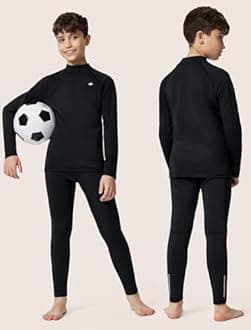 Ewedoos Thermal Underwear Set for Kids Thermals Top and Bottom Set Boys Long Johns Base Layer Thermal Set