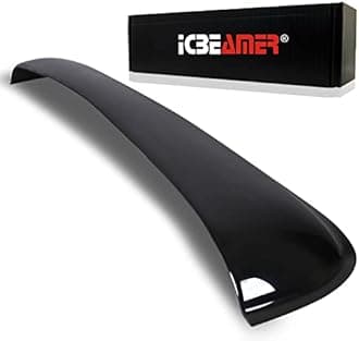 ICBEAMER [Set of 1 37.8" inch Universal Sunroof Rain Snow Guard Wind Deflector Black Dark Smoke Visor
