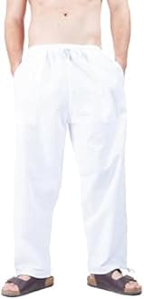 Men's Cotton Joggers - Comfortable Baggy Sweat Pants, Casual Elastic Waist Lounge Pajama Yoga Pants