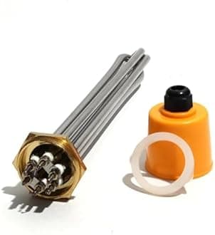 SSIMOO DN40 Water Heating Element 220V/380V 3KW-12KW 304SS with Interal Nut Copper Thread 304SS Tube Spare Parts for Air Energy Kindly (Color : 12KW 355mmL, Size : 2-380V)