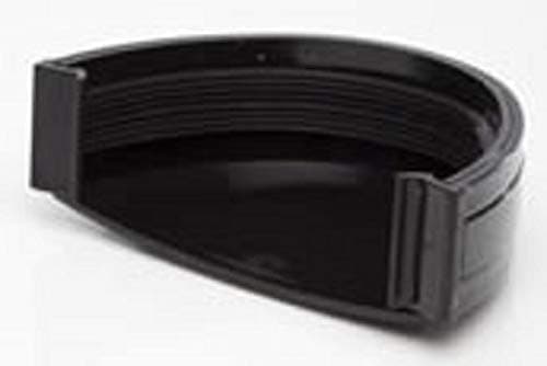 Polypipe Polyflow Deep Capacity [Black] External STOPEND RD507 for 117mmx 75mm PVCu Half Round deepline guttering Systems