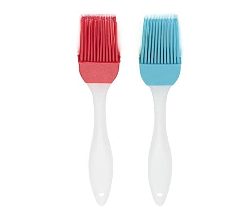 Baking Wizards Non Stick Silicone Mold Loaf Pan with Basting Brush - Dark Red