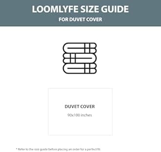 LOOMLYFE 200TC Premium Glace Cotton Duvet Cover/Comforter Cover/Rajai Cover/Blanket Cover/Quilt Cover for Double Bed with Zipper 90"x100" inches - CoffeeBlueBox