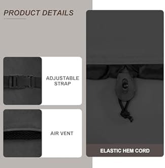 ULTCOVER Waterproof 600D Polyester Square Hot Tub Cover Outdoor SPA Covers 76 x 76 inch, Black