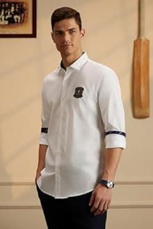 Peter England Men's Cotton Regular Fit Shirt