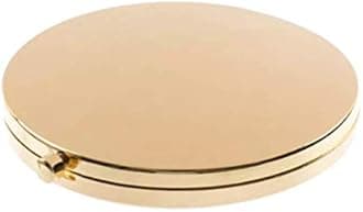 Magnifying Compact Mirror for Purses with 2 x 1x Magnification,HREW Folding Mini Pocket Double Sided Travel Makeup Mirror,Perfect for Purse, Pocket and Travel,Gold