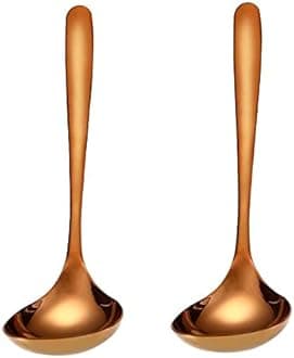 2-Pack Soup Ladle Rosegold 304 Stainless Steel Spoon Kitchen Serving Sauce Server