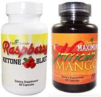 Supreme Combo Pack - Maximum African Mango & Raspberry Ketone Blast – Advanced Weight Loss Supplement – Ultimate Fat Burner - 100% Pure African Mango Plus Guarana - Raspberry Ketones + Acai Berry – All-Natural – Boost Metabolism Naturally – Maximum Potency – No Caffeine Added - No Prescription Needed
