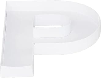 WENPACK 8" Small Fillable Cardboard Letter Shaped Paper Mache Cutouts Candy Tray Food Container(P)