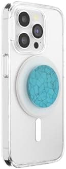 PopSockets Phone Grip for MagSafe with Kickstand, Magnetic Stand, Swappable Top, Secure Hold for iPhone MagSafe Cases, Phone & Tablet Grip, Cute PopSockets - Accent Turquoise
