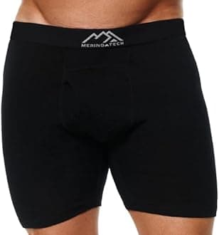 Merino.tech Merino Wool Men's Underwear - 100% Merino Wool Base Layer Boxer Briefs for Men
