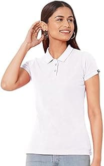 Wear Your OpinionWomens Polo Collar Neck T-Shirt Top (Design: Solid)