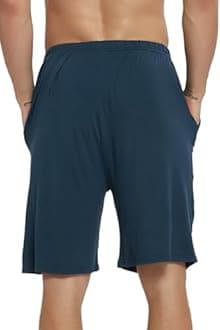 MoFiz Men's Pyjama Shorts Bottoms Ultra Soft Modal Lounge Wear Shorts with Pockets