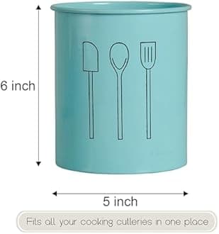 Silverware Holder for Countertop, Spoon Holder & Cutlery Organizer, Utensil Holder for Party, Flatware Caddy, Silverware Holder for Party (Aqua)