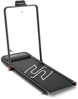 SPARNOD FITNESSWalking Pad Under-Desk Treadmill for Home and Office | 100% Pre-Assembled, LED Display, Remote Control, Portable, Compact, Space-Saving جهاز مشي قابل للطي